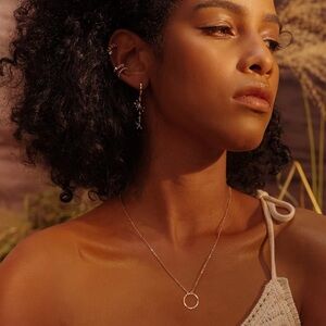 Gold Karma Circle Necklace